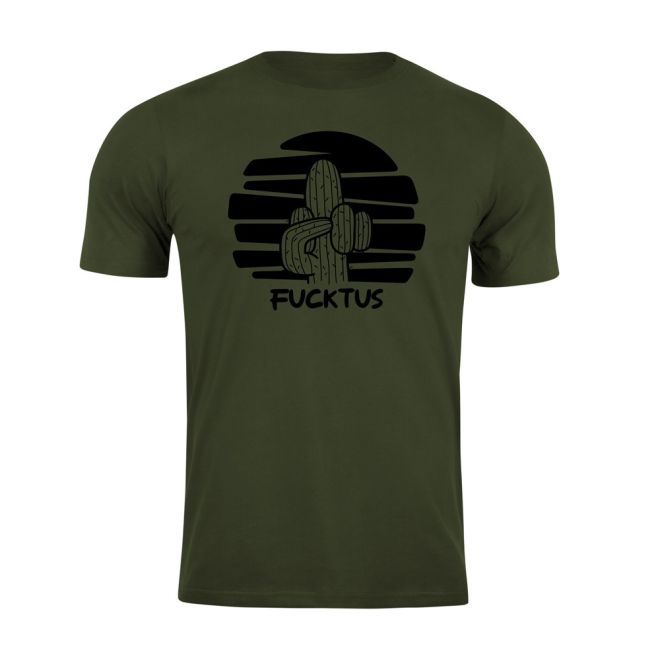 Тениска с щампа Fucktus Green