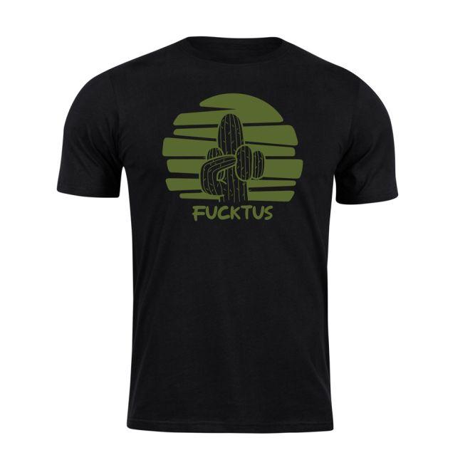 Тениска с щампа Fucktus Black