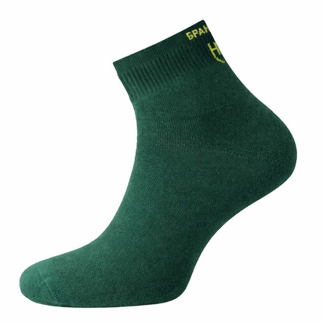 Къси чорапи Бранник Pine Green със стилно лого и надпис