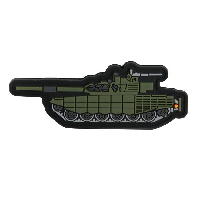 3D гумена нашивка Tank Crew – тактическа PVC нашивка с триизмерно изображение на боен танк и велкро закрепване