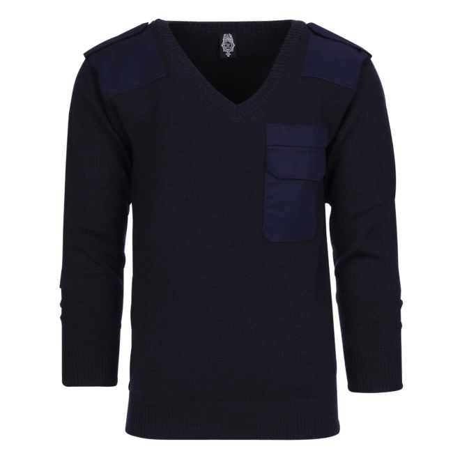 Полицейски вълнен пуловер Fostex Garments в цвят Navy Blue