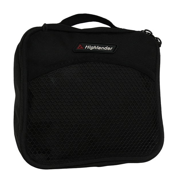 Джоб Highlander SMART PACK – компактен черен несесер с rip-stop материя