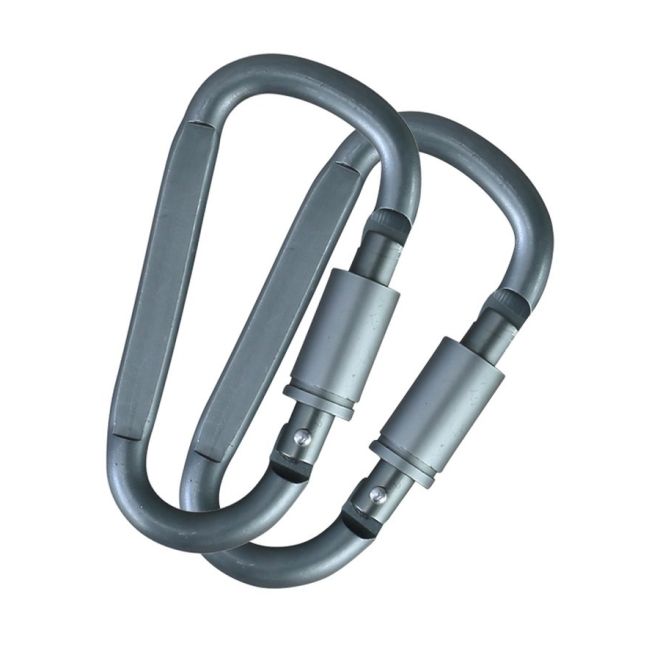 Чифт карабинери със заключване 8 мм Kombat Gunmetal Grey