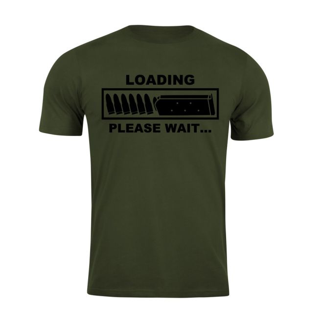 Тениска с щампа Loading Army Green