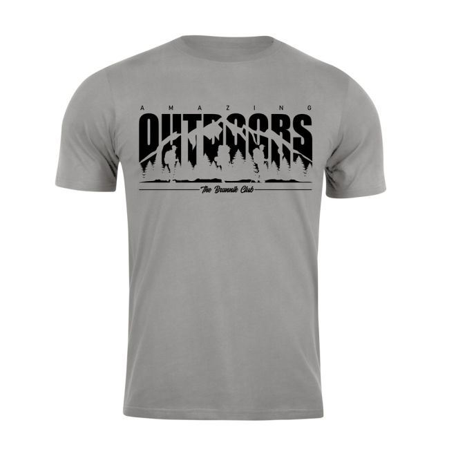 Тениска с щампа Amazing Outdoors Stone Grey