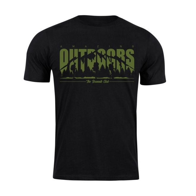 Тениска с щампа Amazing Outdoors TB - памучна тениска с outdoor щампа, подходяща за туризъм, къмпинг и активности сред природата