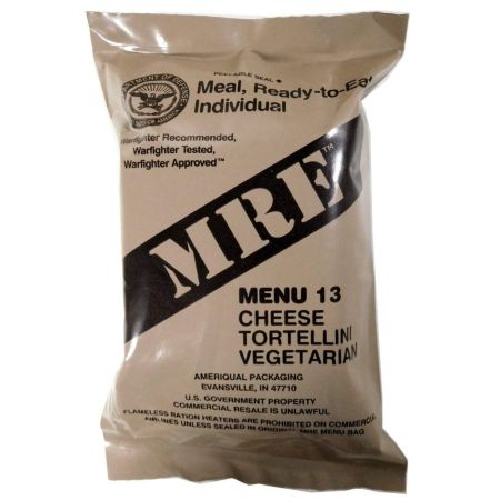 Военна храна MRE на армията на САЩ - Меню 13 - Тортелини със сирене в доматен сос