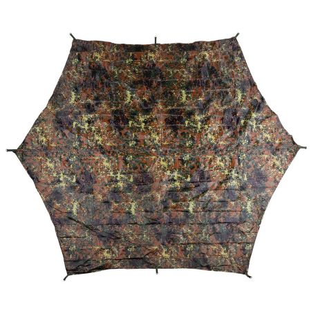 Военно платнище с колчета и въже MFH Hexagon-Tarp Flecktarn