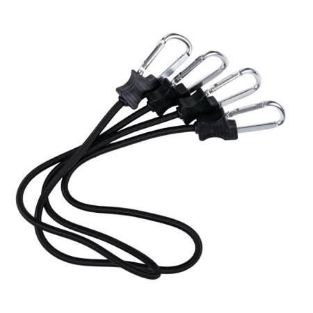 Комплект ластични въжета с карабинери Fosco Black 36in
