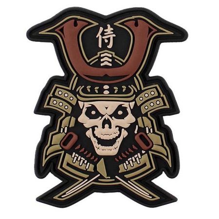 Гумена нашивка Samurai Skull Camo