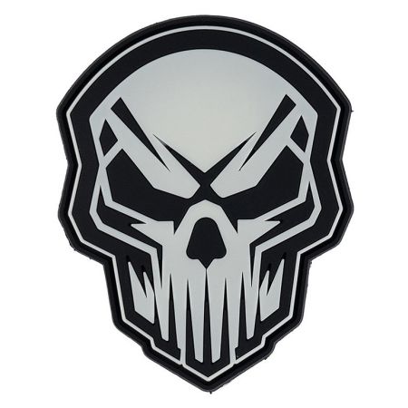Гумена нашивка Angry Skull glow in the dark