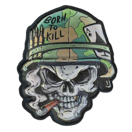 Гумена нашивка 3D UV US Vietnam war ace Skull