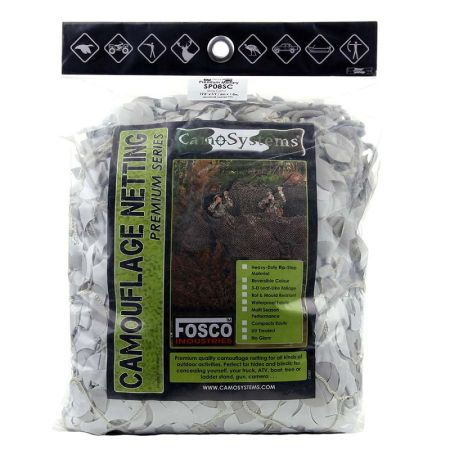 Камуфлажна мрежа UV-устойчива Fosco SP08SC Snow 1,8 x 6 м