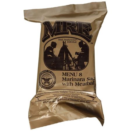 Военна храна MRE на армията на САЩ - Меню 8 - Кюфтета в сос Маринара