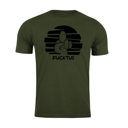 Тениска с щампа Fucktus Green
