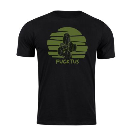 Тениска с щампа Fucktus Black