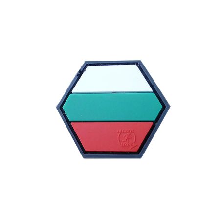 Гумена нашивка Българско знаме Hexagon