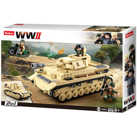 Конструктор 2 в 1 Sluban WWII German Tank B0693 
