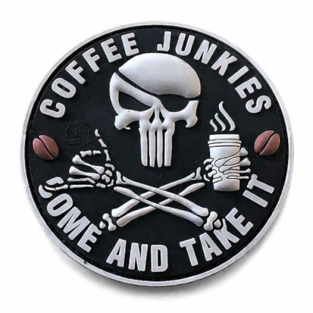 Гумена нашивка Pirate Punisher Coffee Junkies