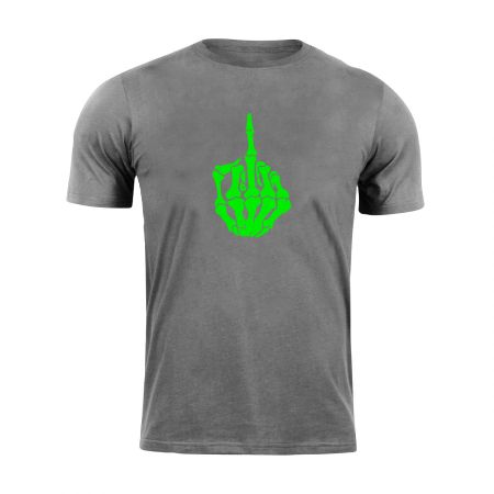 Тениска Middle Finger Glow in the dark Grey