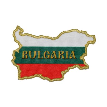 Нашивка картa на България с надпис