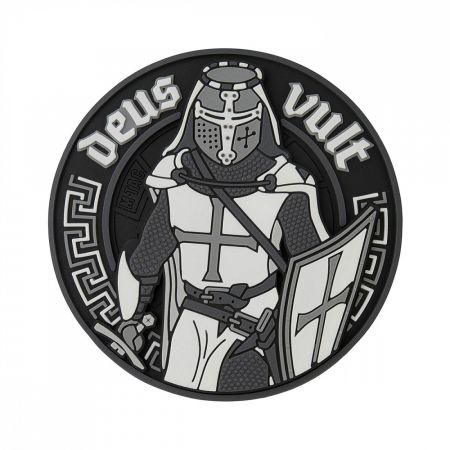 Гумена 3D нашивка M-Tac Greyscale Crusader Deus Vult